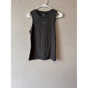 Reebok Kids Charcoal Gray Sleeveless Athletic Tank Top Mesh Shoulders Size M